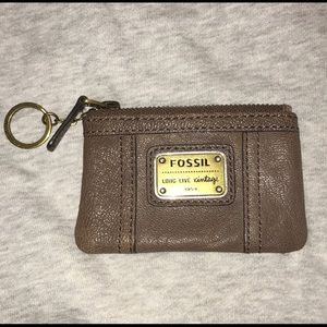 Leather Fossil Card Holder